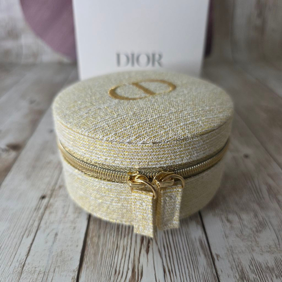 Dior Round Vanity Jewelry Case Gold - Picture 3 of 8